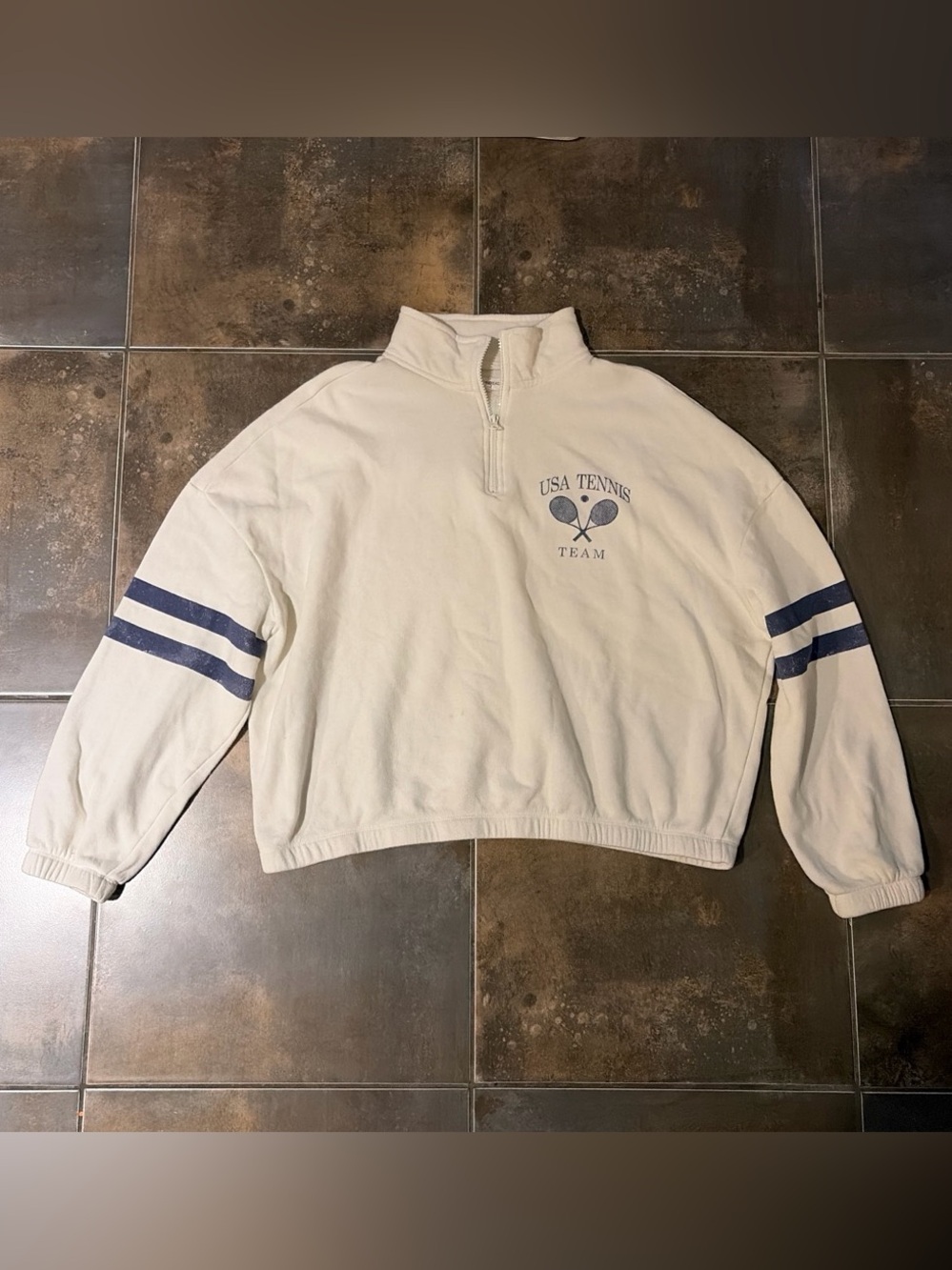 USA Tennis Team Men's Womens Quarter-Zip